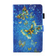 For Galaxy Tab A 8.0  / T380 & T385 Golden Butterflies Pattern Horizontal Flip Leather Case with Holder & Card Slots