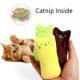 2 PCS Teeth Grinding Catnip Toys Funny Interactive Plush Cat Toy Pet Kitten Chewing Toy  Claws Thumb Bite Cat mint for Cats(Green)