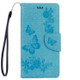 For Lenovo  VIBE C A2020 Butterflies Embossing Horizontal Flip Leather Case with Holder & Card Slots & Wallet & Lanyard(Blue)