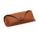 Portable Glasses Case Compression Litchi Texture Sunglasses Case(Brown)