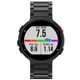 Universal Smart Watch Three Steel Strips Wrist Strap Watchband for Garmin Forerunner 220 / 230 / 235 / 630 / 620 / 735(Black)