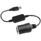 Car Converter Adapter Wired Controller USB to Cigarette Lighter Socket 5V to 12V Boost Power Adapter Cable(Black)