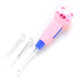 2 PCS Baby Care Ear Spoon Child Ears Cleaning Earwax Spoon Digging Ear Syringe With Light(Pink pig)