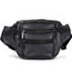 Fashion Men Genuine Leather Waist Bags Travel Necessity Organizer Mobile Phone Bag(Black)