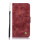 For Lenovo K6 Retro Copper Button Crazy Horse Horizontal Flip PU Leather Case with Holder & Card Slots & Wallet & Lanyard(Wine Red)