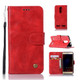 For Lenovo K6 Retro Copper Button Crazy Horse Horizontal Flip PU Leather Case with Holder & Card Slots & Wallet & Lanyard(Red)