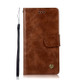 For Lenovo Vibe P1M Retro Copper Button Crazy Horse Horizontal Flip PU Leather Case with Holder & Card Slots & Wallet & Lanyard(Brown)