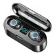 F9 TWS V5.0 Touch Control Binaural Wireless Bluetooth Headset with Breathing Light and Digital Display