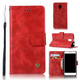 For Lenovo Vibe P1M Retro Copper Button Crazy Horse Horizontal Flip PU Leather Case with Holder & Card Slots & Wallet & Lanyard(Red)
