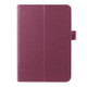 Litchi Texture Horizontal Flip Solid Color Smart Leather Case with Two-folding Holder & Sleep / Wake-up Function for Galaxy Tab S2 8.0 / T715(Purple)