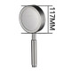 Removable and Washable 304 Stainless Steel Round Pressurized Handheld Shower Head, Size: 117mm(Silver)