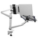 OA-9X Aluminum Alloy Height Adjustable Universal Rotation Double Arm Holder Notebook Tablet Combination Stand