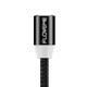 FLOVEME YXF93674 1m 2A USB Nylon Magnetic Charging Cable, No Charging Head, For iPhone, iPad, Galaxy, Sony, Huawei, Xiaomi, LG, HTC, Lenovo and Other Smartphones (Black)