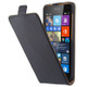 Vertical Flip Magnetic Button Leather Case for Microsoft Lumia 535