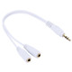Headphone(Earphone) Splitter Adapter, For iPad, iPhone, Galaxy, Huawei, Xiaomi, LG, HTC and Other Smart Phones(White)