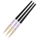 Monja 7/9/11mm 3 PCS/set Brush Liner Flower Grid Image Painting Acrylic Handle Drawing Pen Manicure Tool(Black and Purple)