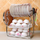 Multi-function Kitchen Stainless Steel Three Layers B Shape Rack Hanging Bowl Dish Holder