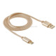 1m Woven Style Metal Head USB-C / Type-C 3.1 to USB 2.0 Data Sync Charge Cable, For Galaxy S8 & S8 + / LG G6 / Huawei P10 & P10 Plus / Xiaomi Mi6 & Max 2 and other Smartphones(Gold)