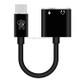 ENKAY Hat-prince HC-10 USB-C / Type-C + 3.5mm Jack to USB-C / Type-C Charge Audio Adapter Cable(Black)