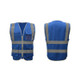 Multi-pockets Safety Vest Reflective Workwear Clothing, Size:XXL-Chest 130cm(Blue)