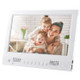 10.1 inch LED Display Multi-media Music & Movie Player Digital Photo Frame with Remote Control, Allwinner E200s Program, Support USB-Disk / SD Card, Body Sensor, Built in Stereo Speaker(White)