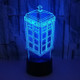 3D Colorful Table Lamp 7 Color Changing Acrylic Night Light Decorative Christmas Gifts Touch Control with Black Base