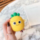 For Apple AirPods 1/2 Generation Universal Couple Avocado And Pineapple Bluetooth Headphone Protective Case(Yellow)