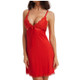 3 PCS  Ladies Sexy Underwear Lace Silk V-neck Backless Nightdress, Size:XXL(Red)