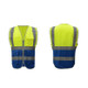 Multi-pockets Safety Vest Reflective Workwear Clothing, Size:L-Chest 118cm(Yellow Blue)