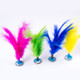 5 PCS Turkey Feather Kick Shuttlecock Foot Exercise Toy, Random Color Delivery