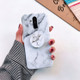 Glossy Marble Folding Bracket Anti-drop TPU Case for Huawei Mate 20 Lite(Z6)
