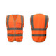 Multi-pockets Safety Vest Reflective Workwear Clothing, Size:M-Chest 112cm(Orange)