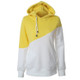 Women Sweater Matching Drawstring Hooded Pocket Sweater Jacket Female, Size: S(Yellow )