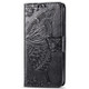 For Huawei Nova 6 Butterfly Love Flower Embossed Horizontal Flip Leather Case with Bracket / Card Slot / Wallet / Lanyard(Black)