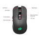 HXSJ T30 2.4GHz 8-key USB Rechargeable Colorful Glowing 3600DPI Four-speed Adjustable Wireless Optical Mute Gaming Mouse for Desktop Computers / Laptops, with USB-C / Type-C Adapter