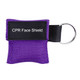 CPR Emergency Face Shield Mask Key Ring Breathing Mask(Purple)