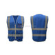 Multi-pockets Safety Vest Reflective Workwear Clothing, Size:XL-Chest 124cm(Blue)