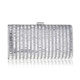 Women Fashion Banquet Party Diamond Square Handbag(Silver)