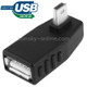 Mini USB Male to USB 2.0 AF Adapter with 90 Degree Left Angled, Support OTG Function(Black)