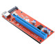 USB 3.0 PCI-E Express 1x to 16x PCI-E Extender Riser Card Adapter 15 Pin SATA Power with USB Cable