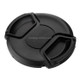 72mm Center Pinch Camera Lens Cap(Black)