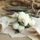 Artificial Flower Ball Chrysanthemum Home Decoration Wedding Bouquet Flower Plant Fake Flower(Milky White)