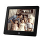 8 inch LED Display Multi-media Digital Photo Frame with Holder & Music & Movie Player, Support USB / SD Card Input(Black)
