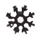 18-in-1 Multi-tool Portable Outdoor Octagonal Snowflake EDC Tool Wrench Mini Screwdriver(Black)