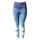 High Waist Skinny Hip Movement Outdoor Quick-drying Heat Dissipation Yoga Pants (Color:Blue Size:M)