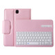 For Galaxy Tab S3 9.7 / T820 2 in 1 Detachable Bluetooth Keyboard Litchi Texture Leather Case with Holder(Pink)