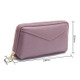 2-Folding Square Genuine Leather Handbag(Purple)