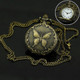 Butterfly Pattern Zinc Alloy Chain Analog Quartz Pocket Watch