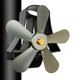 YL-106 5-Blade High Temperature Aluminum Heat Powered Fireplace Stove Fan(Grey)