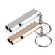 Mini Portable 120db Double Pipe High Decibel Outdoor Camping Hiking Survival Whistle Double-frequency Emnergecy Whistle Keychain(Gold)